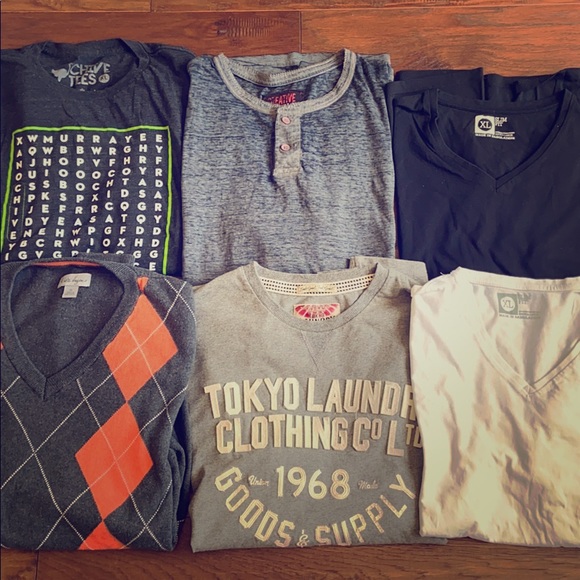 tokyo laundry Other - Bundle of 6 men‘s XL shirts sweater and sweatshirt